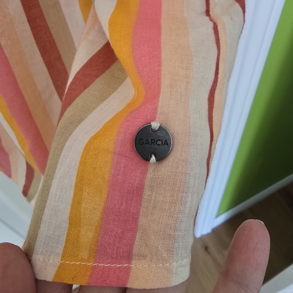 Striped Multicolor Button-Down Dress - Picture 7 of 8